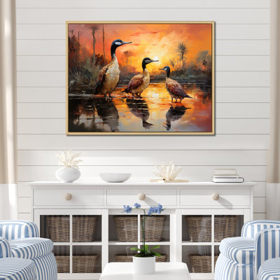" Playful Sunset Duck Wonders "