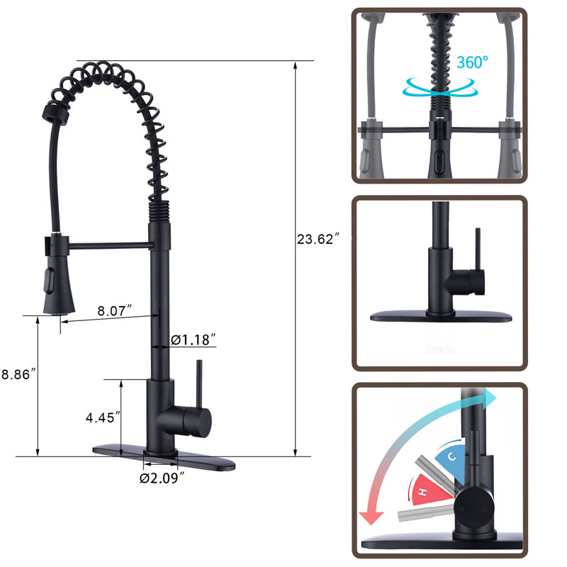MONSFEST Pull Down Kitchen Faucet