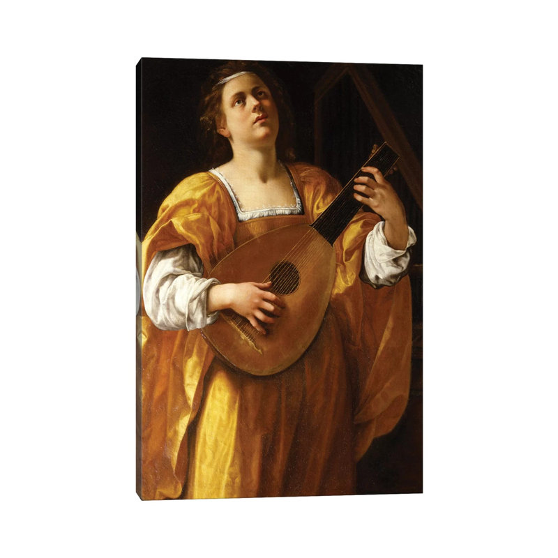 Saint Cecilia, 1620 by Artemisia Gentileschi - Wrapped Canvas Painting, 45.72cm H x 30.48cm W  x 1.91cm D