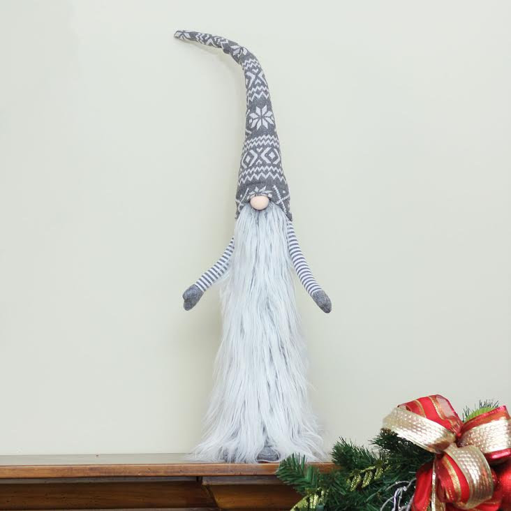 Décoration de table 28 "gnome" gris et blanc "Bashful Baxter"
