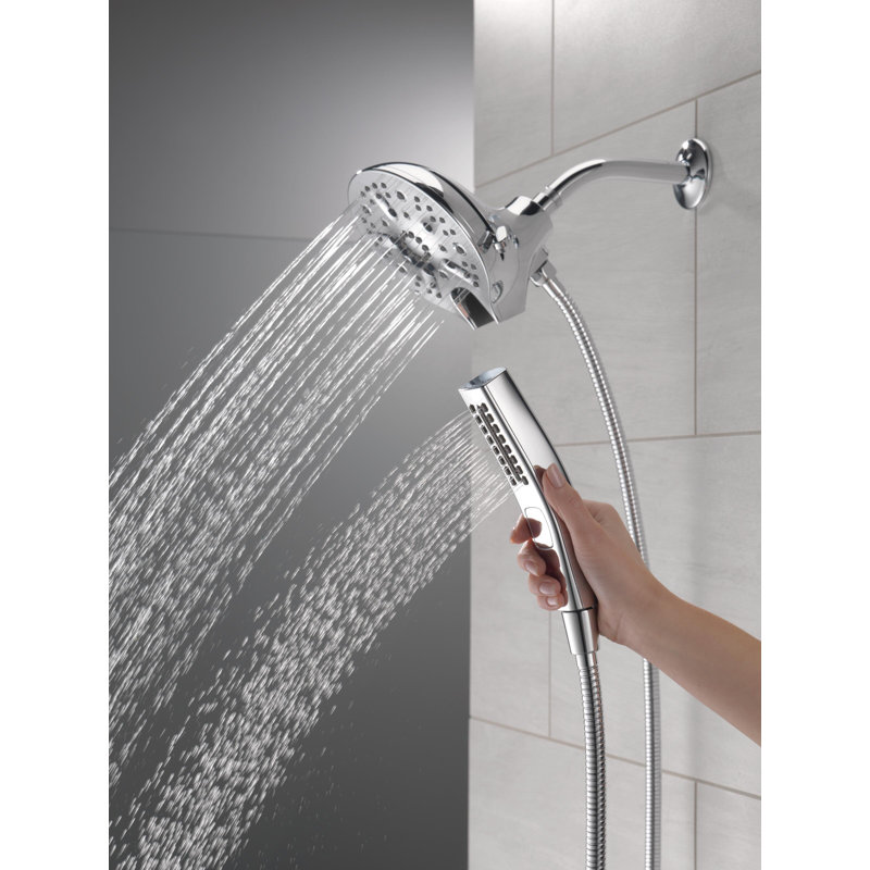2.5 GPM Rain Dual Shower Head with H2Okinetic Technology, Chrome