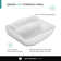 Vitreous China Rectangular Wall Mount Bathroom Sink with Overflow