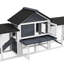 Grande remise extérieure pour lapin - construction solide, maison spacieuse grise