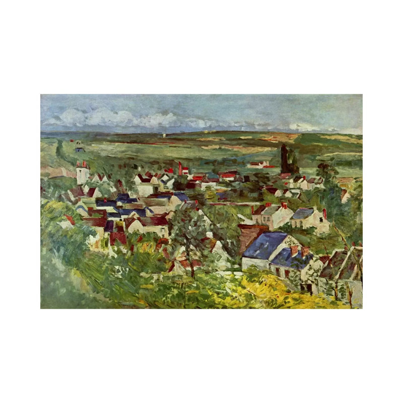 View Of Auvers by Paul Cezanne - Wrapped Canvas Painting, 101.6 cm H x 66.04 cm W x 1.91 cm D