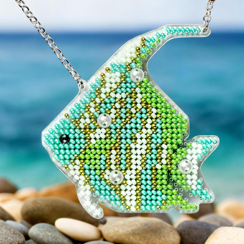 Trousse de broderie avec perles sur base en plastique FLPL-100