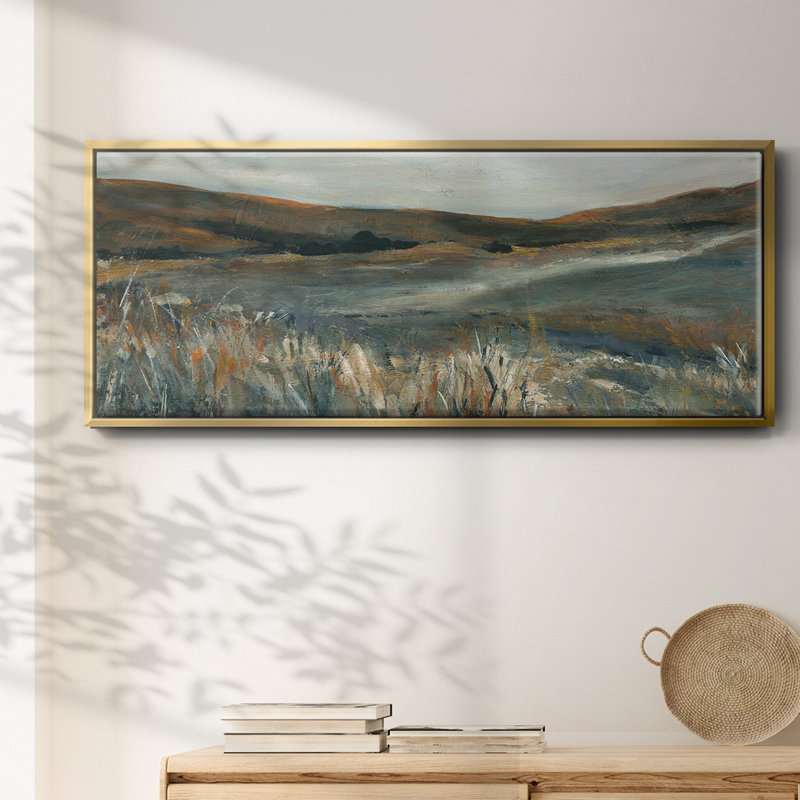 Coucher de soleil cuivre - toile encadrée, H 8 po x l 20 po