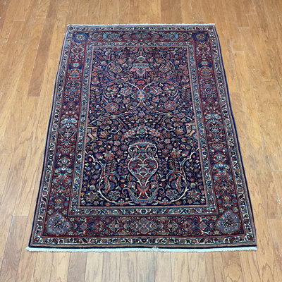 HERAT ORIENTAL Handmade Antique Kashan Wool Rug