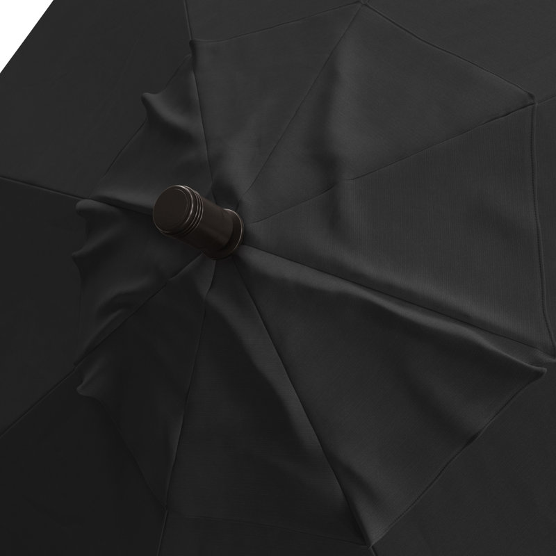 Parasol de marché 108 po Aallyah, Tissu performance noir