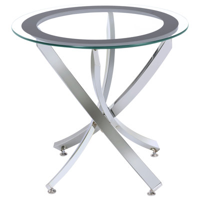 Cherline Round Glass Top Coffee Table Set