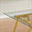 Rectangular Glass Dining Table, Suitable For 1-8 People, Modern Style Home Kitchen Dining Table, Equipped With Sturdy Metal Table Legs,Suitable For Dining Room,Living Rooms, Offices-670411640