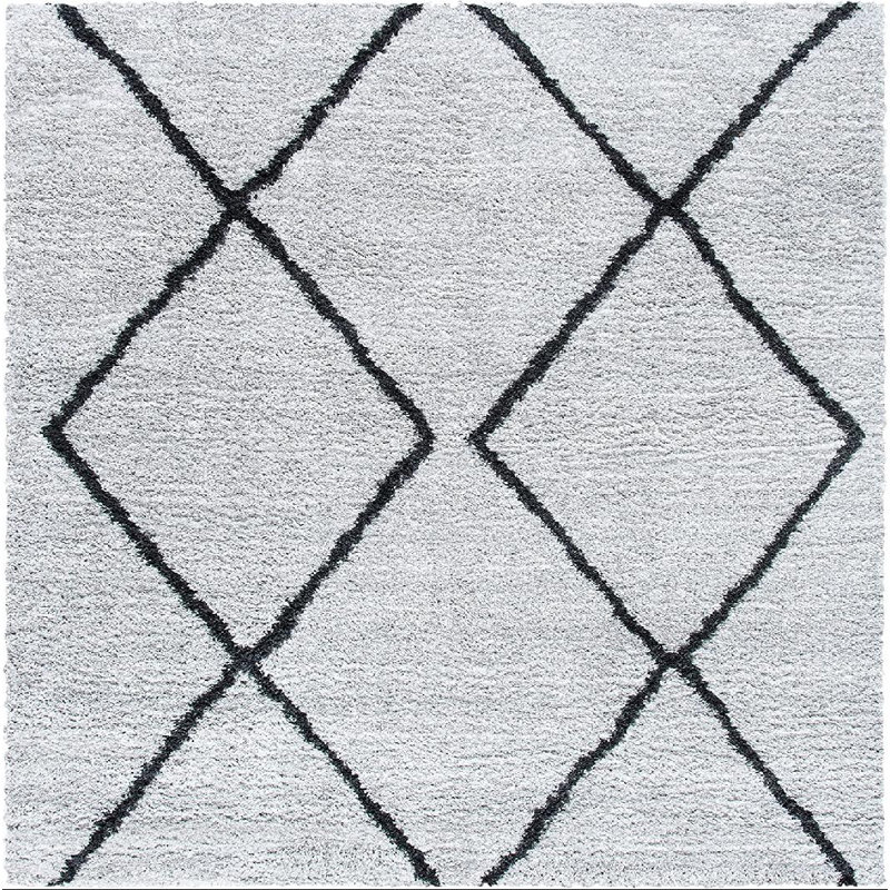 Tapis géométrique Prager Shag 500 Performance, Carré 6 pi 7 po