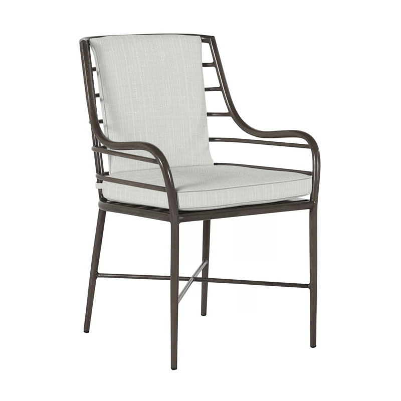 Chaise avec accoudoirs en aluminium Carmel - Gris ardoise, Welt, Argent Vérone