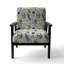 Fauteuil d'appoint rembourré bohème et éclectique Sandy