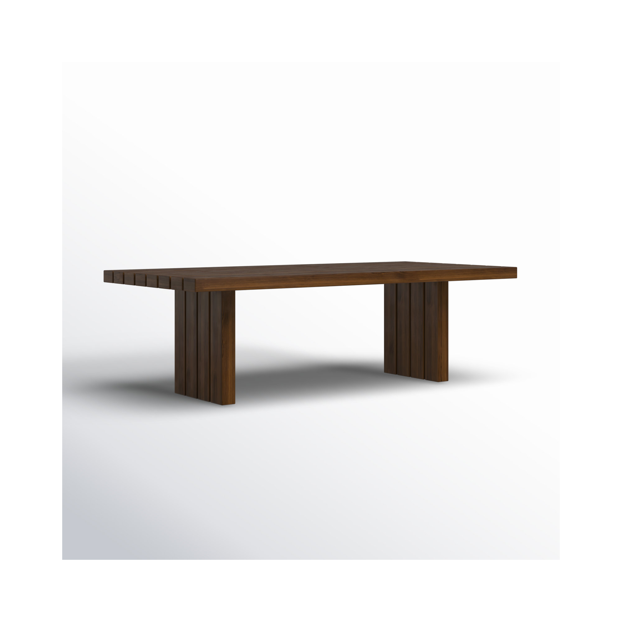 Coles Teak Outdoor Dining Table, 42" D x 108" L x 30" H