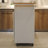 Mobile Kitchen Island, Rubber Wood Top, Big & Adjustable Shelf Inside Cabinet