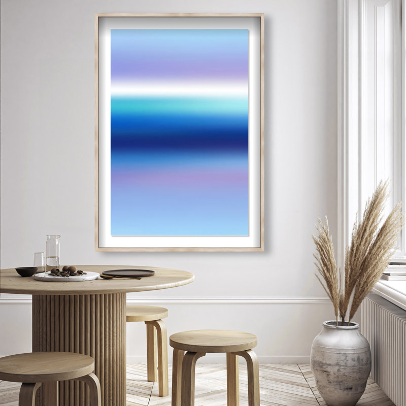 Moonlit Gradient Print by Oliver Gal, 25.5"H x 17.5"W, Natural Oak Shadowbox