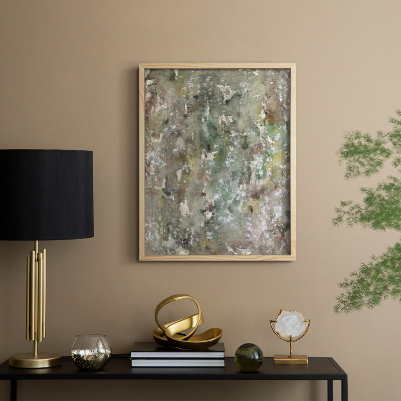 «Abstract Bark I», reproduction encadrée - bois massif, Naturel