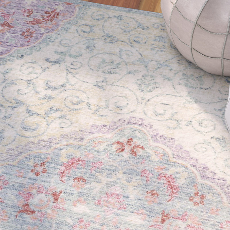 Chauncey Performance Floral Rug, Rectangle 3' x 5'
