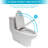 Dual Flush Ceramic Toilet With Water-Conserving Technology & Silent Seat One Elongated Soft Close