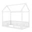 Lit simple en bois avec clôture et porte, blanc-59040927-59040920