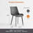 Grey PU Leather & Iron Leg Dining Table Set (2-Piece)