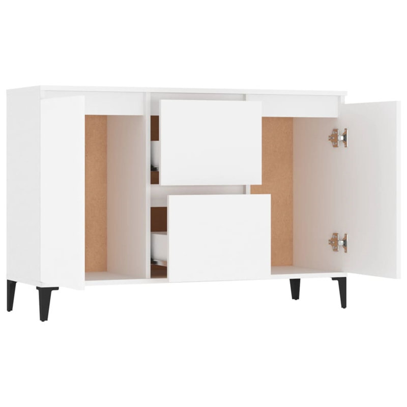 Wall Shelf 102x30x29 cm Engineered Wood, White