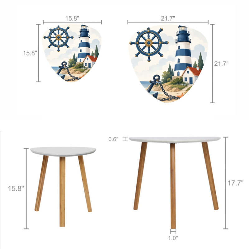 Ensemble de 2 tables basses gigognes Triangle