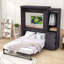 Lit escamotable en bois avec garde-robe-205150248
