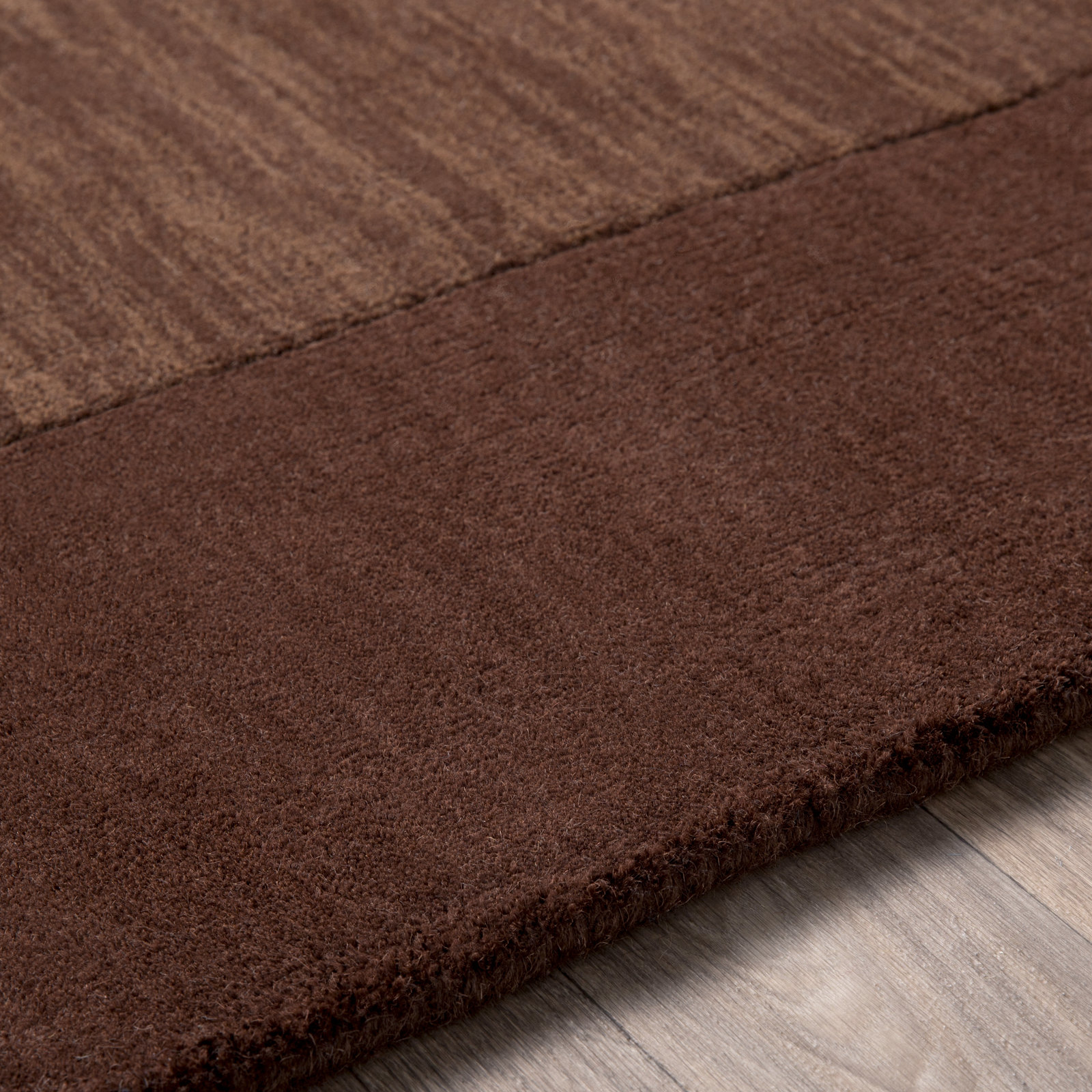 Dolma Chocolate Hand-Woven Wool Rug, Square 9'9"