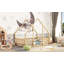 Lit double en bois en forme de maison avec clôture, garde-corps-1129253818-1129253813