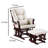 Noni Glider Manual Recliner Chair W Ottoman, Wood, Square-106065329-106065332-106065333