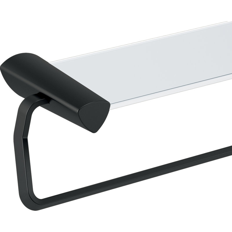 Zura Wall Mounted Towel Rack, Matte Black