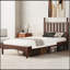 Lit plateforme simple en bois avec tête de lit en forme de gourde