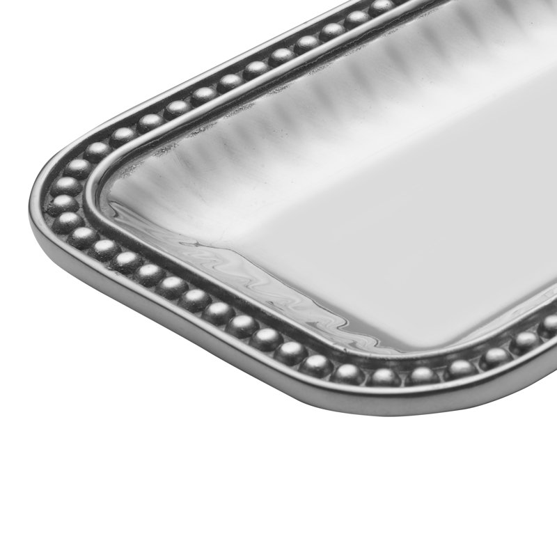Wilton Armetale Flutes & Pearls Small Rectangular Tray