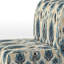 Fauteuil de chambre bleu et beige Artisan Ikat Heritage - Velours