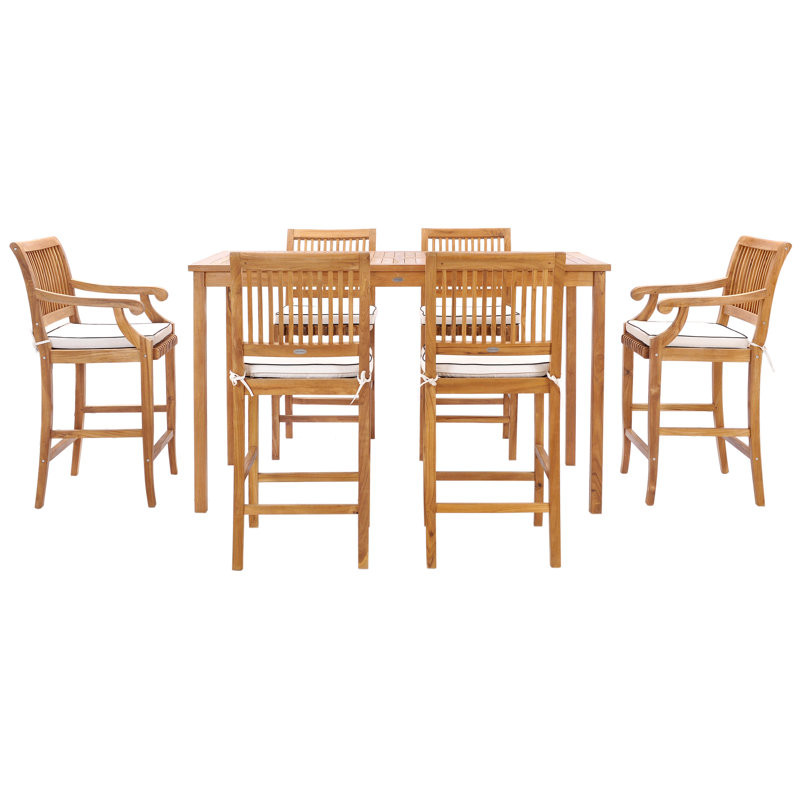 Outdoor 13 - Piece Teak Bistro Set