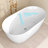 55" X 28" Freestanding Soaking Acrylic Bathtub