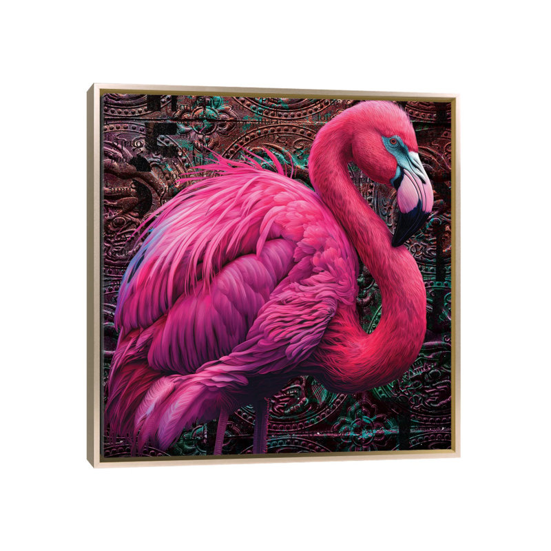 Plume chromée - reproduction d'art murale - toile encadrée, Champagne, Impression encadrée sans passe-partout