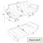 Coussin décoratif 74 po avec deux accoudoirs et deux accoudoirs-97755380