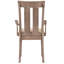 Chaise de salle à manger avec accoudoirs à dossier ouvert Cunningham (ensemble de 2), finition érable