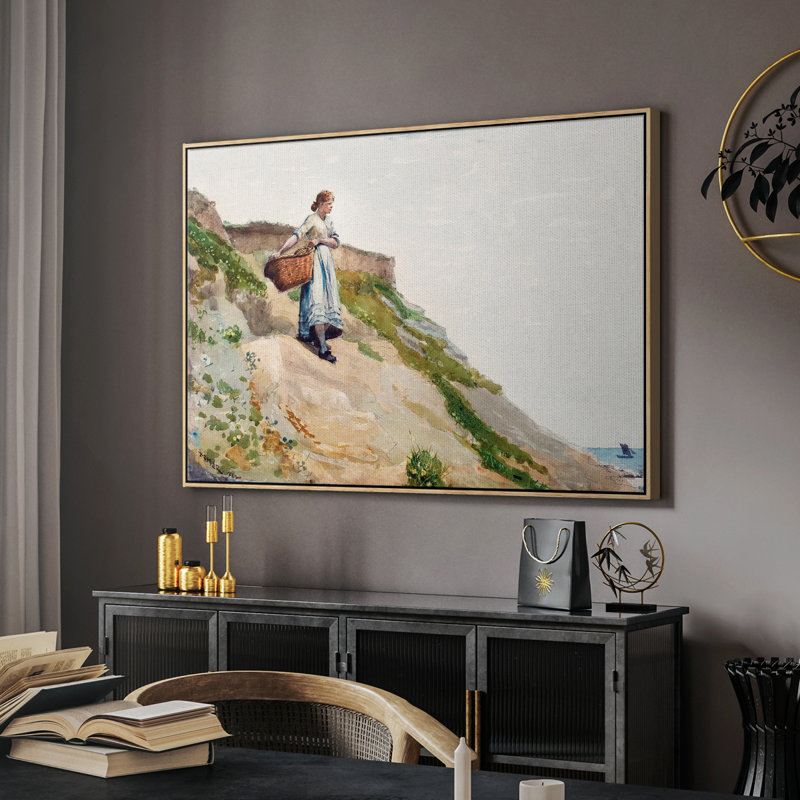 Paysage rétro - Lxxv, Toile avec cadre flottant, H 37 po x l 25 po x P 2 po