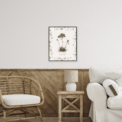 Giclée encadrée de fleurs et d'herbes neutres par Kelly Donovan