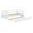 Solid Wood Daybed Frame With Pull-Out Trundle Bed-1303188881