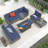 Wicker 6 - Person Modular Patio Conversation Sets With Cushions-1545180144