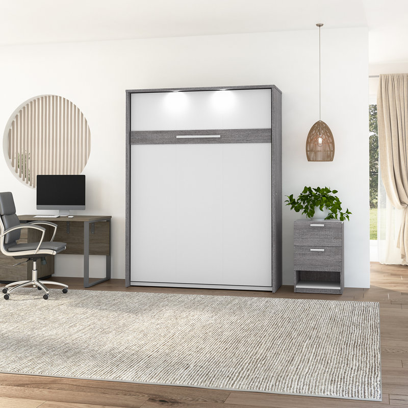 Lit escamotable standard Osterman, Écorce gris, Grand