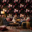 Papier peint floral, botanique rétro-661635390-661635385