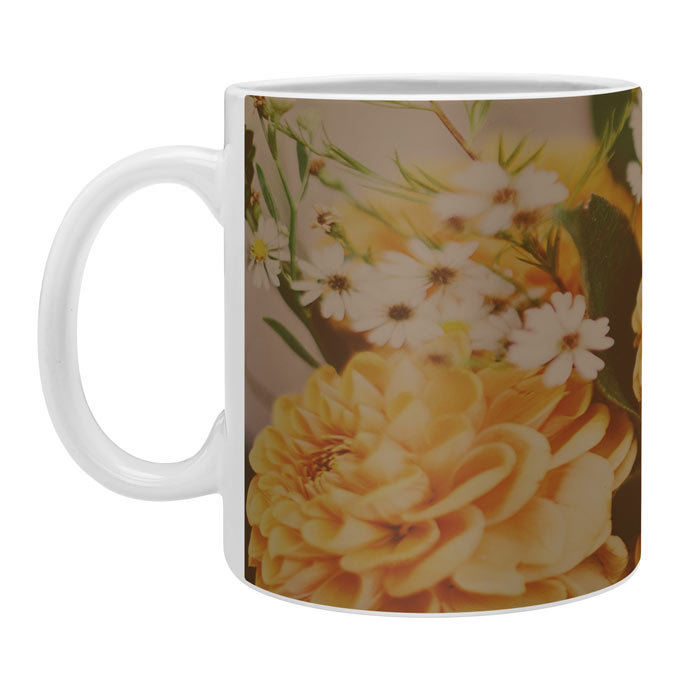 Grande tasse à café florale automne