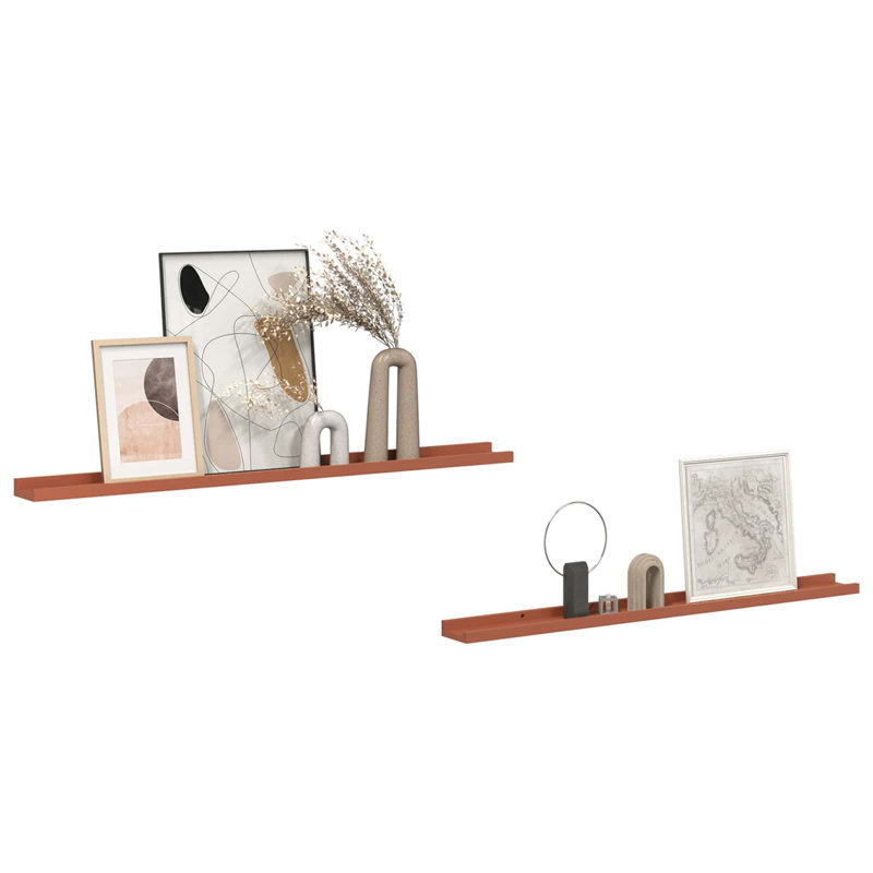 Floating Shelf, Red, 3cm H x 100cm W x 9cm D
