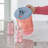 18 Pack 1 Gal Round Pitcher, Flip Lid Drink Dispenser Jug, Washed Blue