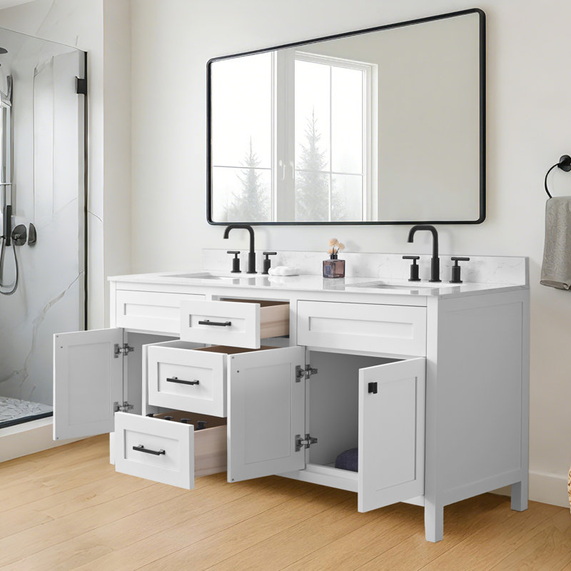 Mirren 72" Double Bathroom Vanity Base Only